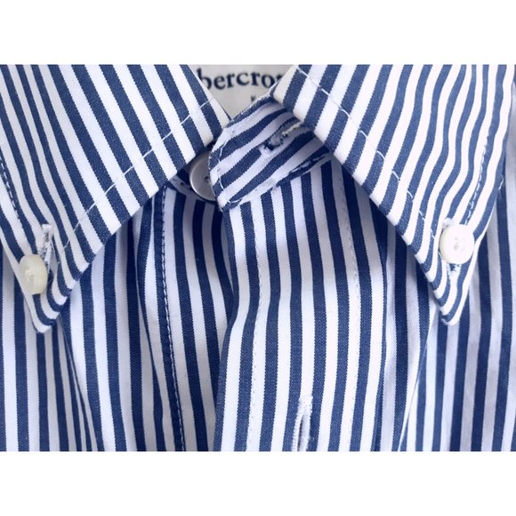 ABERCROMBIE KIDS blue and white striped shirt L - Picture 3 of 7